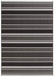 bougari Strap en de y Exterior Alfombra, Polipropileno, Negro, 200.0 X 80.0 x 0,8 cm