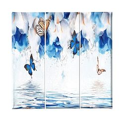 Homemania Wandfoto, Butterfly, 3 delen, dieren, woonkamer, kinderkamer, meerkleurig, 69 x 3 x 50 cm, HM203PKNV-283, polyester, hout