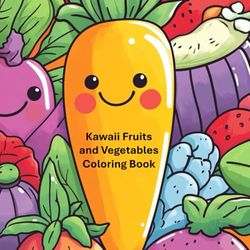Kawaii Fruits and Vegetables Coloring Books: Super cute Kawaii fruits and vegetables, for grown ups ad kids, relaxation