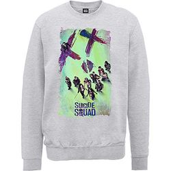 Felpa L Grey Unisex Suicide Squad Movie Poster