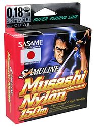 Fishing Tackle Max Unisex - volwassenen 10C8800018C10 FTM Sasame Samuline Musashi 0,18 mm 150 m 3,2 kg 8800018 Spoonlijn forelsnoer voor spoonvissen vislijn, kleurrijk, normaal