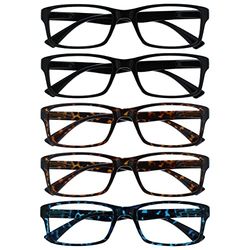 OPULIZE Valore 5 Pacco Uomo Donna Nero Marrone Blu Stile Designer Lettori Rrrrr92-11223 +2,00-106 Gr