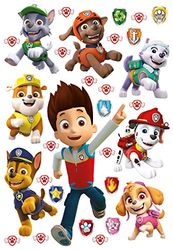 AG Design Paw Patrol för räddning, dekorativa klistermärken för väggar, möbler och inredning i ett barnrum, 42,5 x 65 cm, DK 1734, flerfärgad, 5 cm x 65 cm