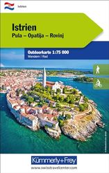 Istrien Pula, Opatija, Rovinj, Outdoorkarte Kroatien 1:75 000: matt laminiert: 738