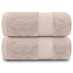GC GAVENO CAVAILIA mjuk badhandduk set | 2 delar egyptisk bomull badrumshandduk | 700 GSM hotellsamling handdukar | vattenabsorberande handduksset | mocka | 70 x 125
