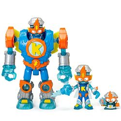 SUPERTHINGS RIVALS OF KABOOM Superbot Kazoom Power – Articulated robot with combat accessories, exclusive 1 x Kazoom Kid and 1 x SuperThing