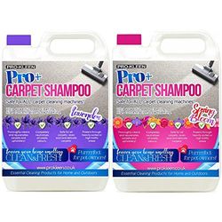 Pro-Kleen Pro+ Carpet and Upholstery Cleaning Solution Shampoo, 5L (Lavender) & Pro+ Carpet Shampoo and Upholstery Cleaning Solution – Pet Carpet Cleaner with Odour Removal(Spring Bloom)