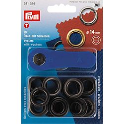 Prym Occhielli e rondelle, Ottone, Black, 2 x 1 x 1 cm