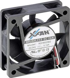 X-Fan RDH6025B2 Ventilateur axial 24 V/DC 33 m³/h (L x l x H) 60 x 60 x 25 mm