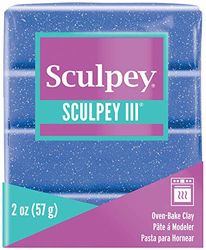 Sculpey Polymer III - Purpurina azul de 2 onzas