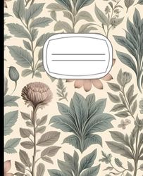 Composition Note : Vintage botanical illustration, floral: Vintage botanical illustration, floral