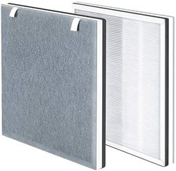 Leemone Lot de 2 filtres de rechange compatibles avec le purificateur d'air LEVOIT Vital 100 (True HEPA + filtres à charbon actif haute efficacité), 3 en 1, comparé au Vital 100-RF