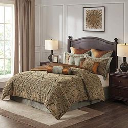 Hampton Hill Canovia Springs Duvet Style Comforter Set King, Marrone, Multicolore