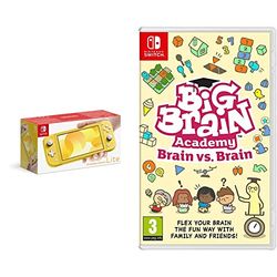 Nintendo Switch Lite - Yellow + Big Brain Academy: Brain vs Brain (Nintendo Switch)