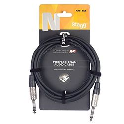 Stagg NAC3PSR N Serie Professional Audiokabel 2x Stereo Jack 6,3 mm 3 m