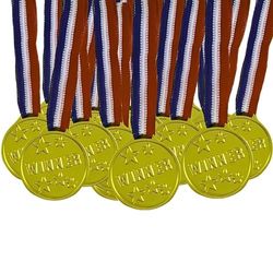 Unique Party 84777 - Regalini per Feste - Medaglie d'Oro - Confezione da 24