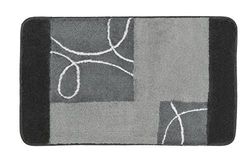 Meusch Curly Alfombrilla de baño, Acrílico, Gris, 60 x 100 cm