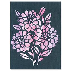 Sizzix Thinlits Die Set 2PK Negative Florals by Lisa Jones, Grey, One Size
