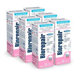 Biorepair, Collutorio ad Alta Densità, Protezione Gengive, con Acido Ialuronico e Zinco Antibatterico Aiuta a Combattere la Paradontite, Senza Fluoro, Alcool e Clorexidina, 500ml confezione da 6