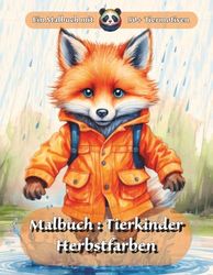 Malbuch Tierkinder: Herbstfarben