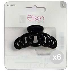 Set of 6 Seagull Pliers 13466 Medium Fantasy Black (13413) Hair Accessory