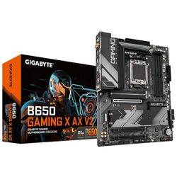 GIGABYTE B650 Gaming X AX V2 Carte mère - AMD Ryzen série 9000, VRM 8+2+2 Phases, jusqu'à 8000 MHz DDR5 (OC), 1xPCIe 5.0 + 2xPCIe 4.0 M.2, LAN 2,5 GbE, WiFi 6E, USB 3.2 Gen 2