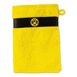 Borussia Dortmund Luva de banho, algodão, preto e amarelo, tamanho único