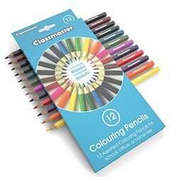 Classmaster Colouring Pencils For Adults & Kids, Long-Lasting Colouring Pencils For Children, Softer Leads For Perfect Colour Laydown, Pre-Sharpened - 12PK