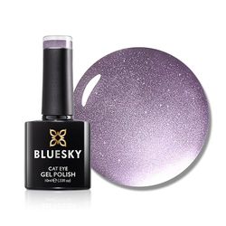 Bluesky Cat Eye Gel Nail Polish 10ml, Violet Viel - SJC06, Purple Magnetic Nail Polish with Cat Eye Effect for LED UV Lamp, Long-Lasting, Salon & Home Manicures