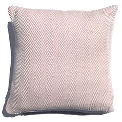 StylemyBedroom Coperta o cuscini in 100% cotone con motivo a spina di pesce, per divano o letto, colore rosa cipria