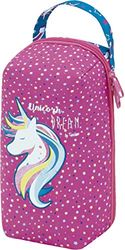 OFITURIA Tandem Unicornio Bocadillos Infantil, Bolsa Termica Porta Alimentos con Cremallera, Organizador Interior y Asa de Transporte-Medidas 15 x 22 x 10 cm, Multicolor, 15x22x10