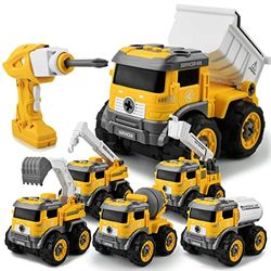 Speelgoed vrachtwagen bouwtractor kinderen, 3, 4, 5, 6 jaar, doe-het-zelf educatief set voor jongens en meisjes, veilige voertuigmontage, creatief cadeau