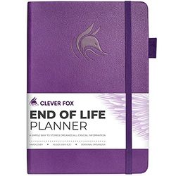 Clever Fox Agenda di fine vita - Organizzatore di accordi finali per beneficiari, preparazione del testamento, ultimi desideri e pianificazione del funerale - A5 (5.8'' x 8.3'') - 2021