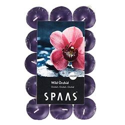 Spaas 30 Scented Tealights in Flatpack, 4.5 Hours, Wild Orchid