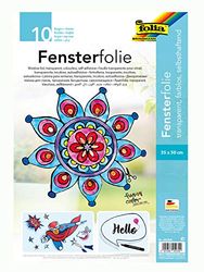 folia 450300 - raamfolie kleurloos, zelfklevend, ca. 35 x 50 cm, 10 vellen - ideaal als sjabloonboog voor raamfoto's, Window Color