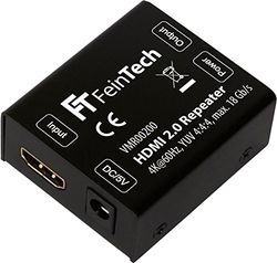 FeinTech VMR00200 HDMI 2.0 repeater repetidor de sinal 4K 60Hz HDR 50 m de alcance HDCP 2.2 preto