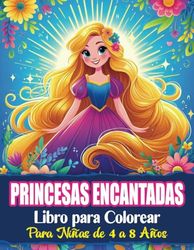 Princesas Encantadas: Libro para Colorear para Niñas de 4 a 8 Años: 50 magníficos dibujos con magníficos paisajes de castillos. Descubra el misterio y ... creativa. páginas felices para colorear.
