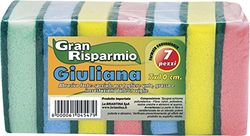 La Briantina Giuliana Lot de 7 éponges en fibre abrasive résistantes et à haute intensité