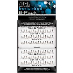 ARDELL Knot-Free Individuals Eye Lashes, Medium, Black, Pack of 6