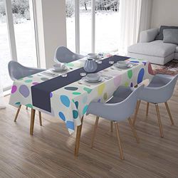 Bonamaison köksdekoration, bordsduk, slumpmässigt mönster, 140 x 200 cm – designad och tillverkad i Turkiet