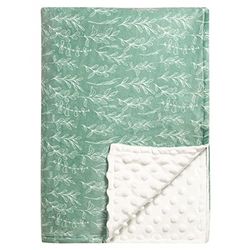 HNHUAMING Green Sage - Mantas de bebé para niños y niñas, con Respaldo de Puntos, Doble Capa, Manta receptora de Cuna, para guardería/Cochecito/Cama de niño pequeño/Asiento de Coche, 30 x 40 Pulgadas