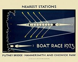 Transporte de Londres Boat Race 1923" Lienzo Impresiones, Multicolor, 40 x 50 cm