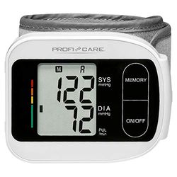 ProfiCare 330180 PC-BMG 3018 - Sfigmomanometro da polso, misurazione automatica della pressione sanguigna e della frequenza cardiaca