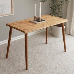Dmora Euphro Desk, Multipurpose Writing Desk, Office Table for PC Holder, Worktop, 110 x 60 x 73 cm, Oak