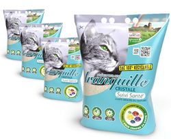 TRANQUILLE - Lettiera per gatti in silicone per monitoraggio della salute, 4 l, confezione da 4