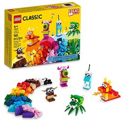 LEGO Classic Creative Monsters 11017 bouwspeelgoedset voor kinderen, jongens en meisjes vanaf 4 jaar (140 stuks)