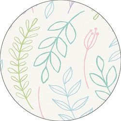 Bonateks, Round Digital Printed Mouse Pad, Non-Slip Base, for Office and Home, Diameter:22cm