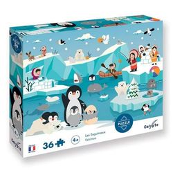 Sentosphère Calypto 3907605 Polar, 36 Puzzle mit Soft-Touch, Kinderpuzzle mit großen Teilen und samtiger Oberfläche inkl. Puzzleposter, für Kinder ab 4 Jahren, Nachauflage