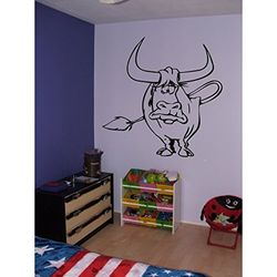 Stickers Taureau - Blanc, L 115cm x H 115cm