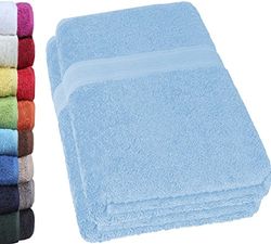 NatureMark Premium Quality Bath Towels 80 x 200 cm Pack of 2 Light Blue